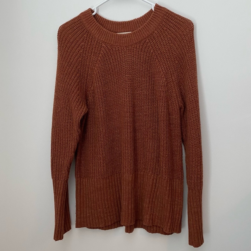 Universal Thread Rust Orange Chunky Knit Crewneck Sweater